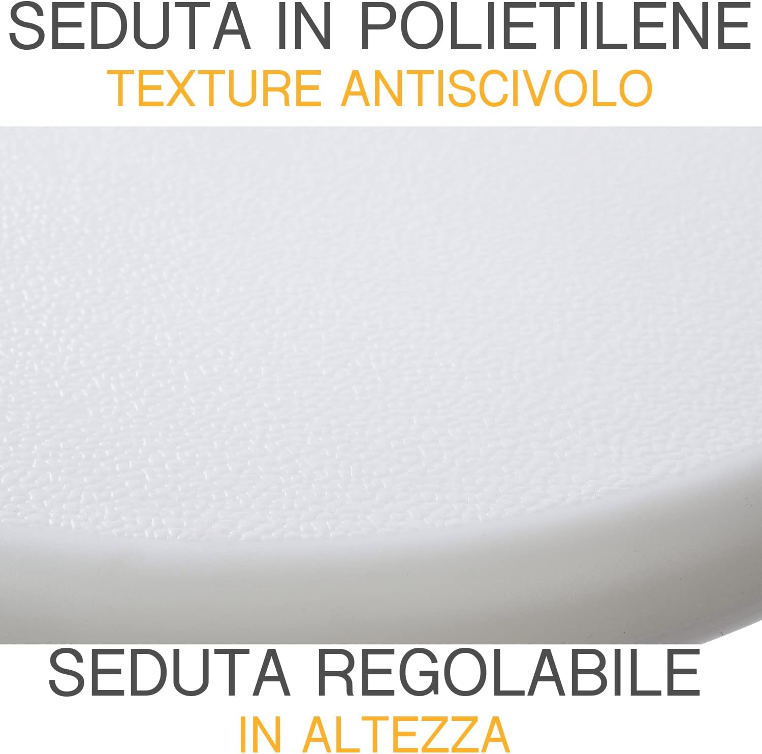 PCP Sgabello Doccia Rotondo Imbottito – Antiscivolo, Regolabile In Altezza, Bianco/blu - 5