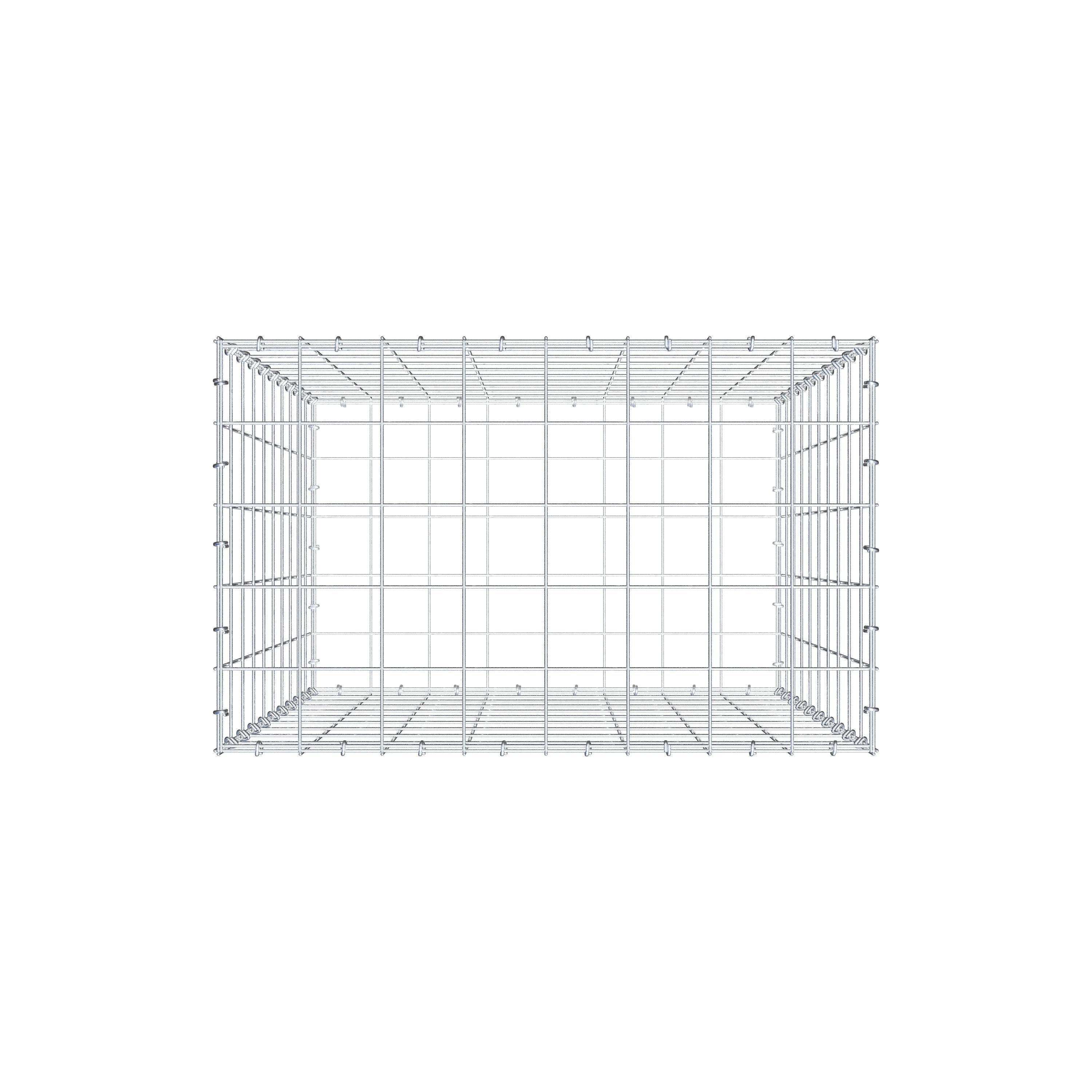 Gavión de acero galvanizado 100x80x50cm (LxAxP), malla 10 x 10cm, Anillo en C, jaula metálica para muro o jardín - 8