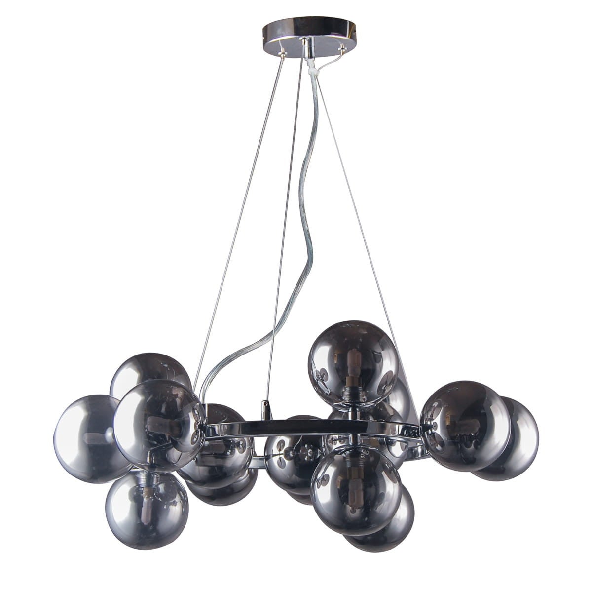 Lampa wisząca Marbelio chromowana dymiona 15 x G9 x 28W wym:120x58x58cm Italux
