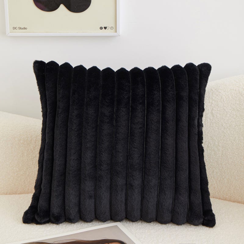 Set di 2 federe per cuscini in peluche a righe, decorative e morbide, 45x45 cm, per divano e camera da letto. | Leroy Merlin Set di 2 federe per cuscini in peluche a righe, decorative e morbide, 45x45 cm, per divano e camera da letto. | Leroy Merlin