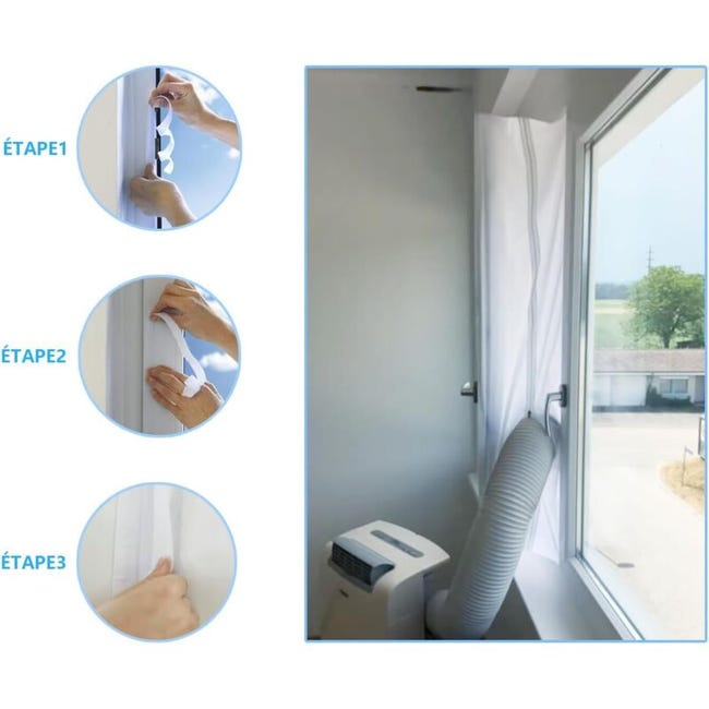 Joint de fenêtre 4m pour climatiseur portable, étanche et facile à installer - 5