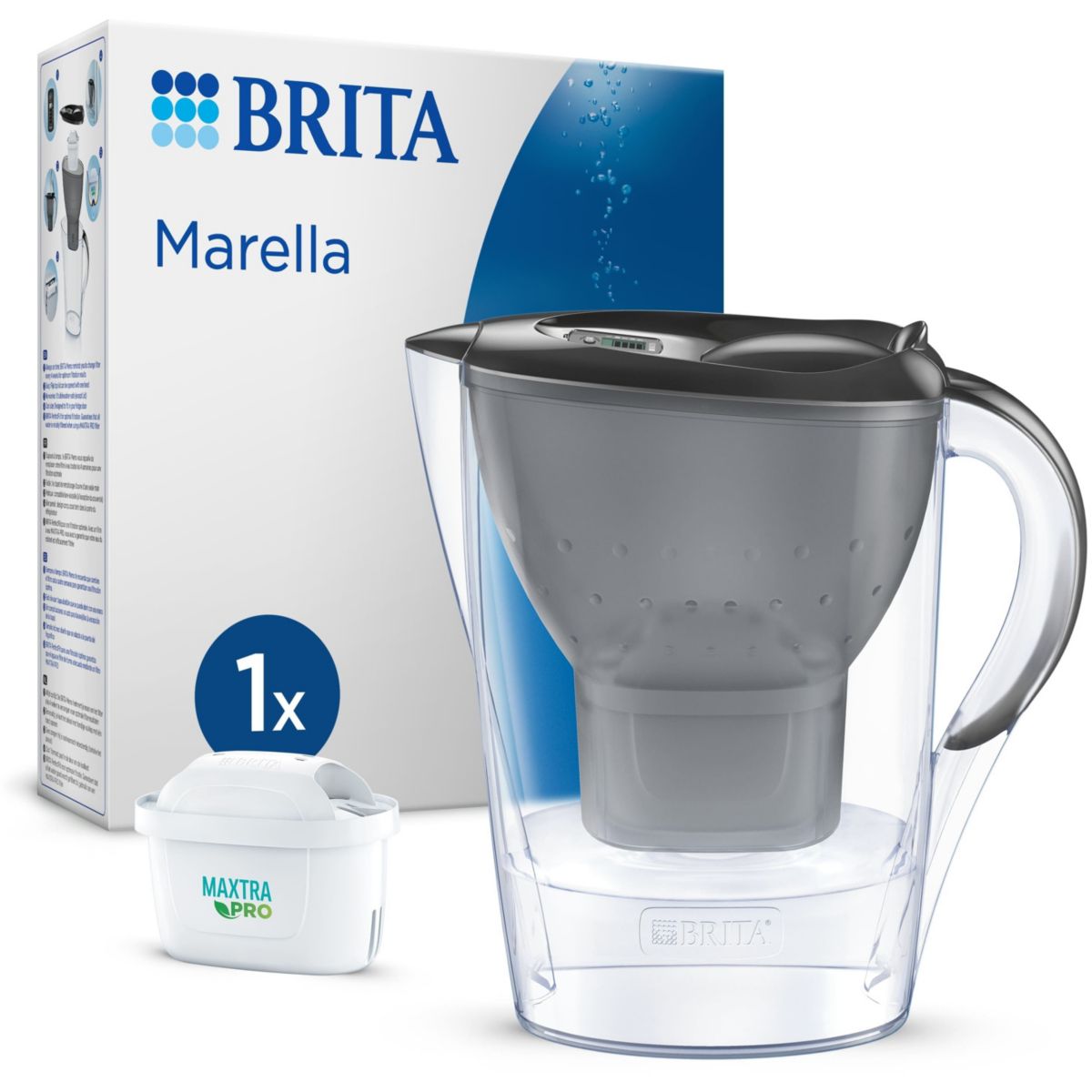 Dzbanek filtrujący BRITA Marella 2,4L pojemność i filtr MAXTRA PRO