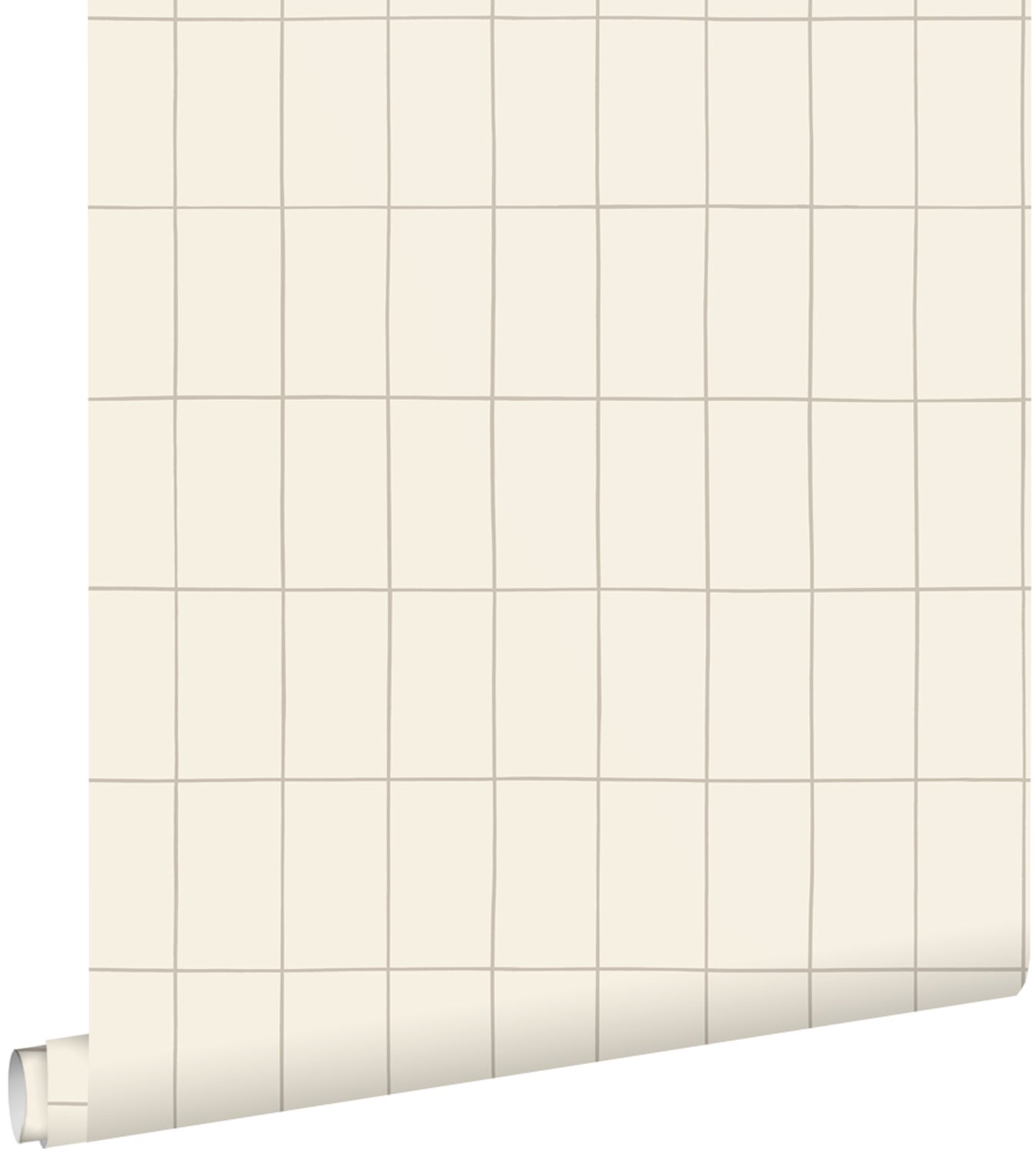 Tapeta małe kafelki waniliowym beżu - 50 x 900 cm - ESTAHOME