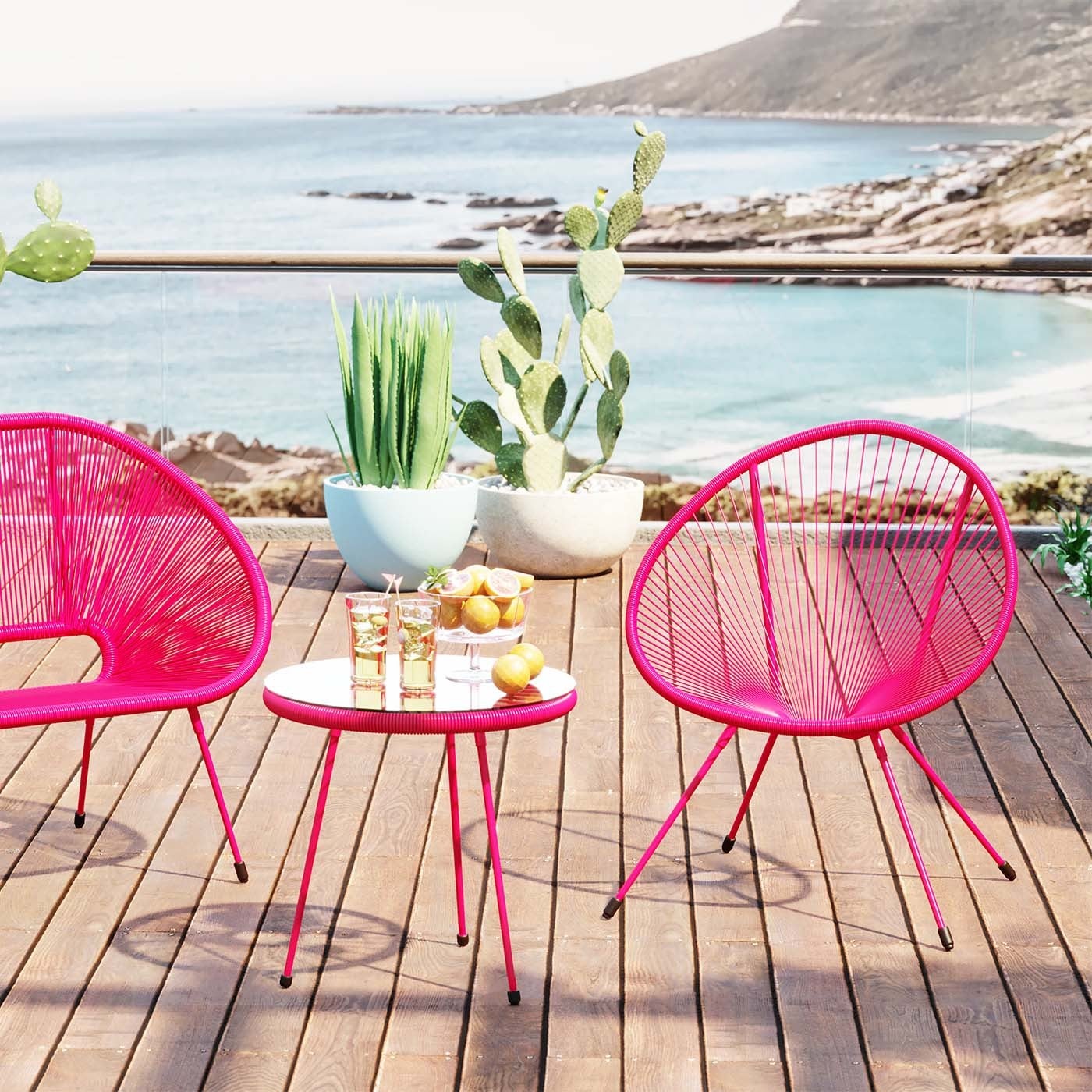 Table d'appoint Acapulco Mono rose Kare Design - 2