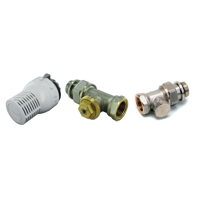 Kit robinetterie avec tête thermostatique Sensity M30 + corps droit RTH R859 15x21 + coude de réglage 15x21 - 2