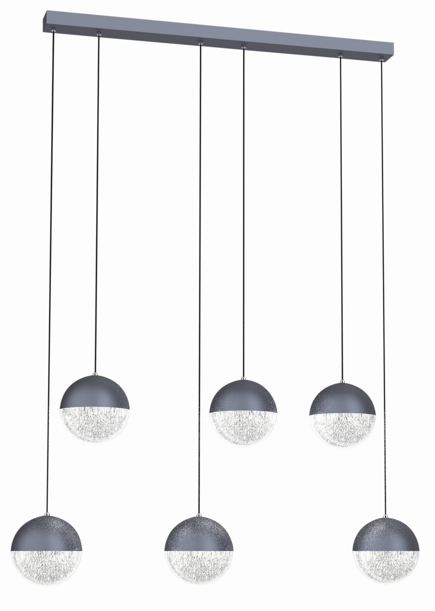 Lampa wisząca FURNI LED 30W Neutralna biel 1900lm szaro-przezroczysta wym: 120 x 91 x 15 cm Candellux