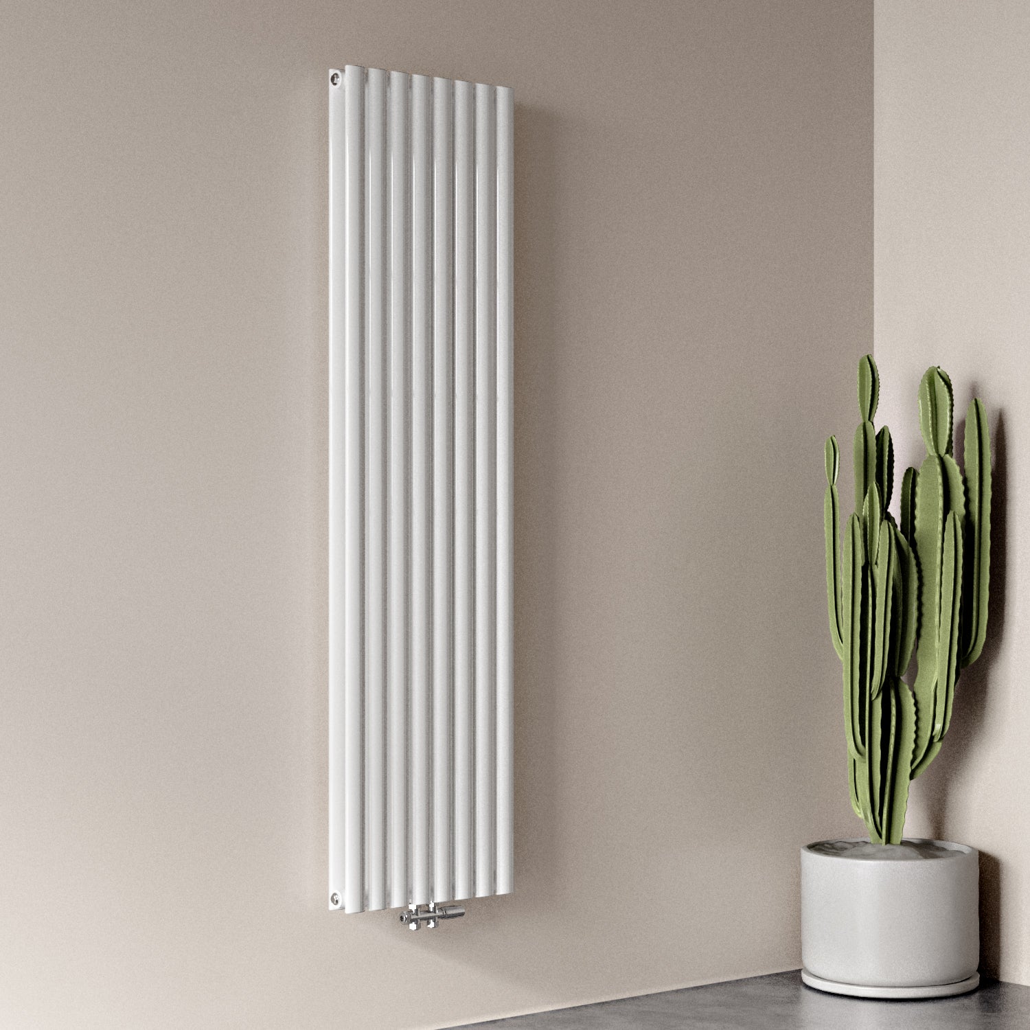 Radiateur eau chaude vertical blanc acier classique basse témperature — free download