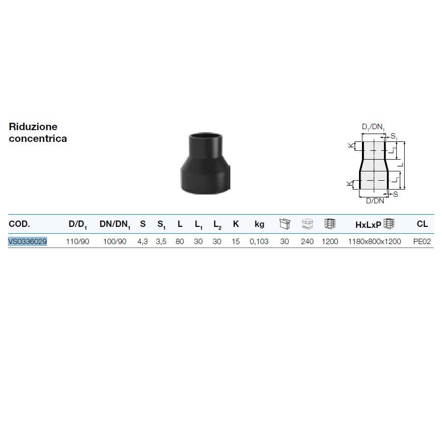 Presa Di Riduzione Per Indicatore Di Posizione, Acciaio Brunito, Esterno 20 Mm, Interno 12 Mm, Lunghezza 20 Mm, Per GN953 E GN9053