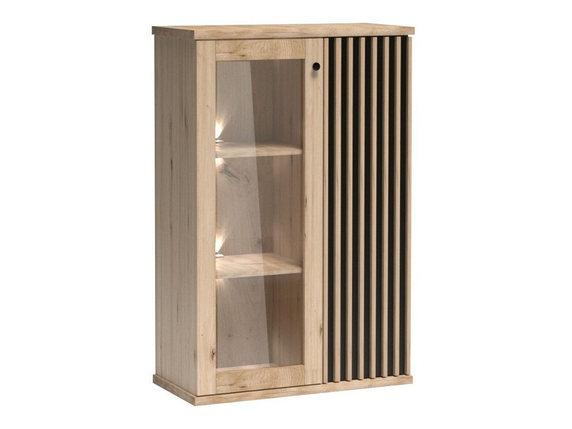 Buffet Venmava 102, Chêne Artisan, Noir, 132x86cm, Le nombre de portes ...