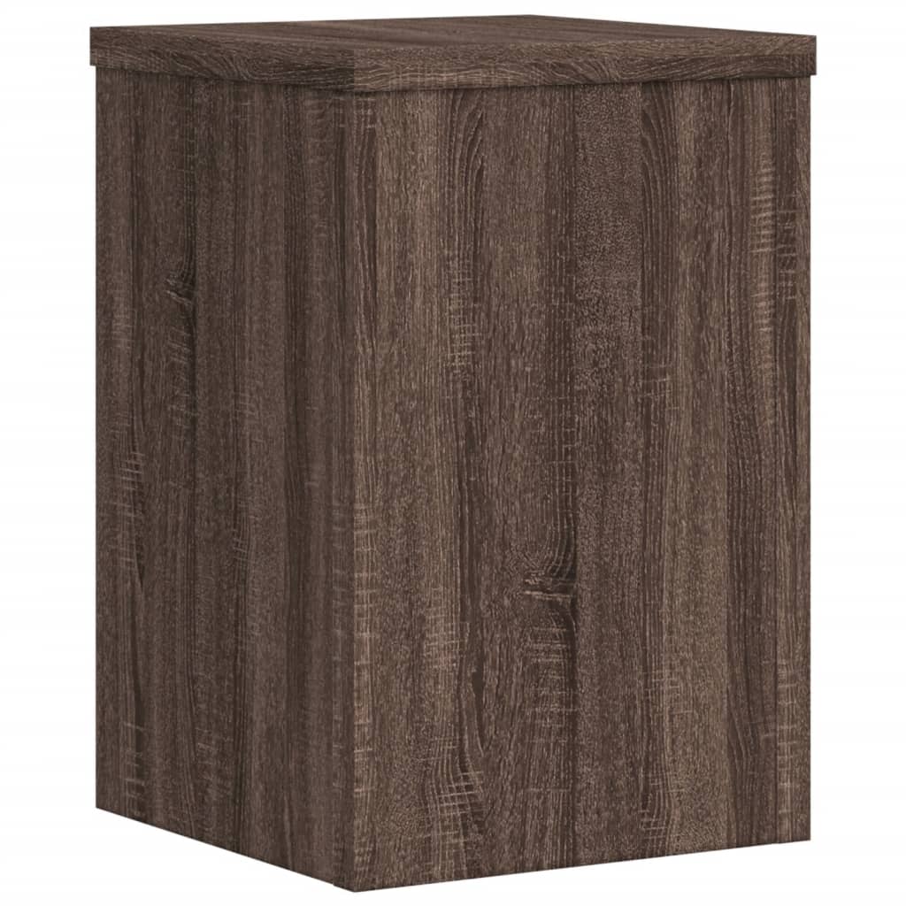 Supports pour plantes 2 pièces chêne marron en panneau de bois - 5