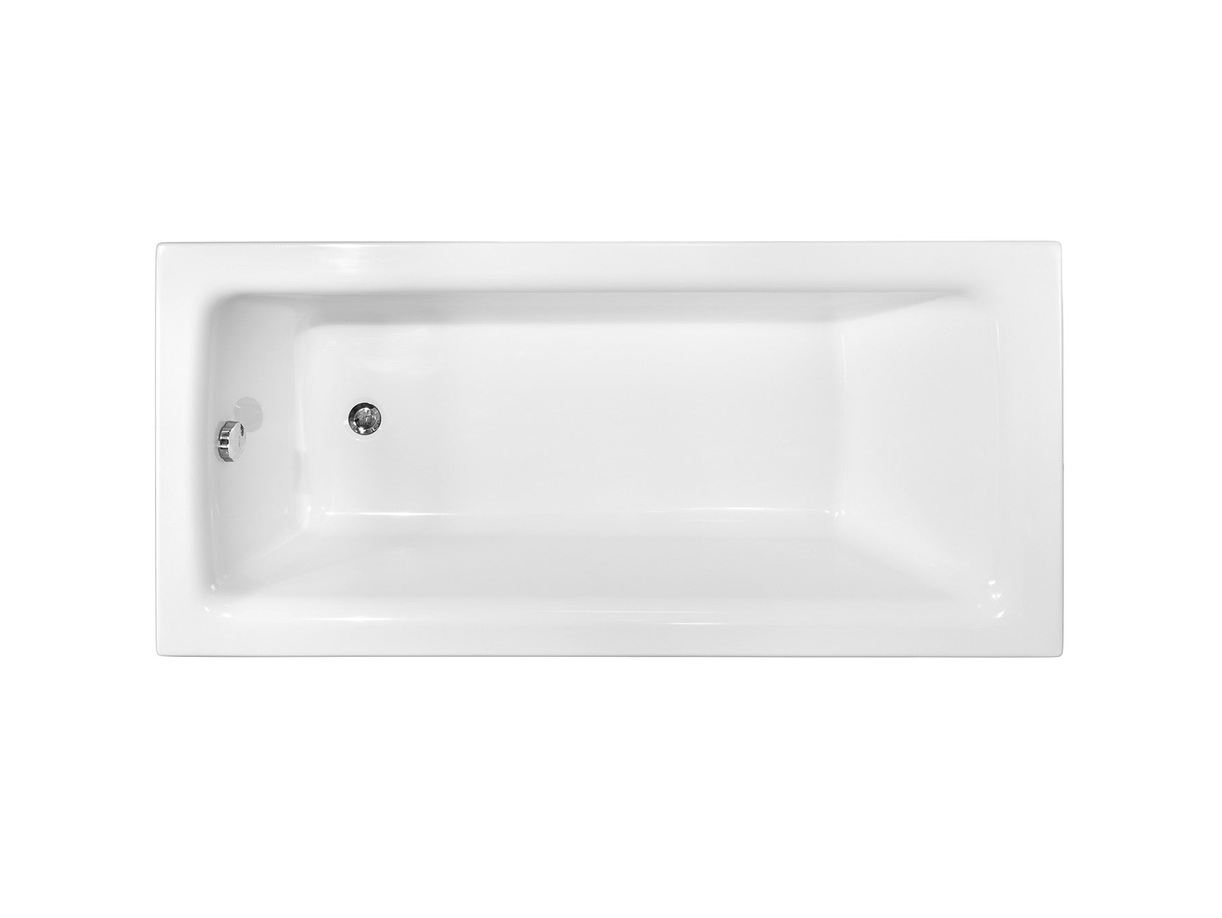 Baignoire rectangulaire 120x70 TALIA acrylique blanc + avec Tablier + Pieds + Vidage à chromé - 3