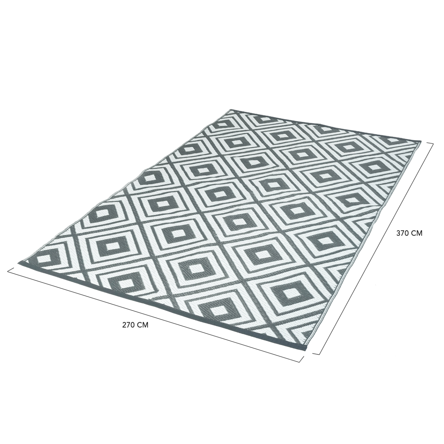 Tapis extérieur ELMA gris 270 x 370 CM - 5