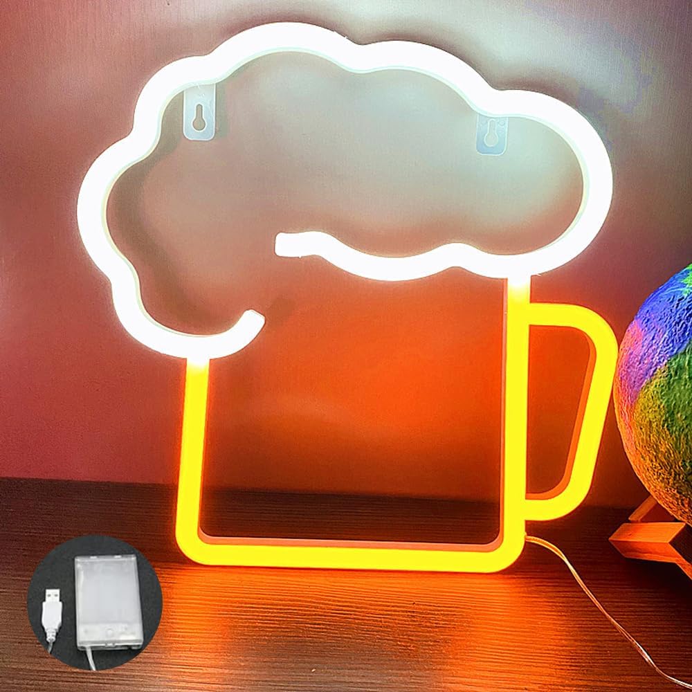 Znak LED Neon Bar Decor, Znak Piwa Neon, Dekoracja Ścienna Neon, do Piwa Bar Club Sklep Sypialnia Festiwal Dekoracja Prezent