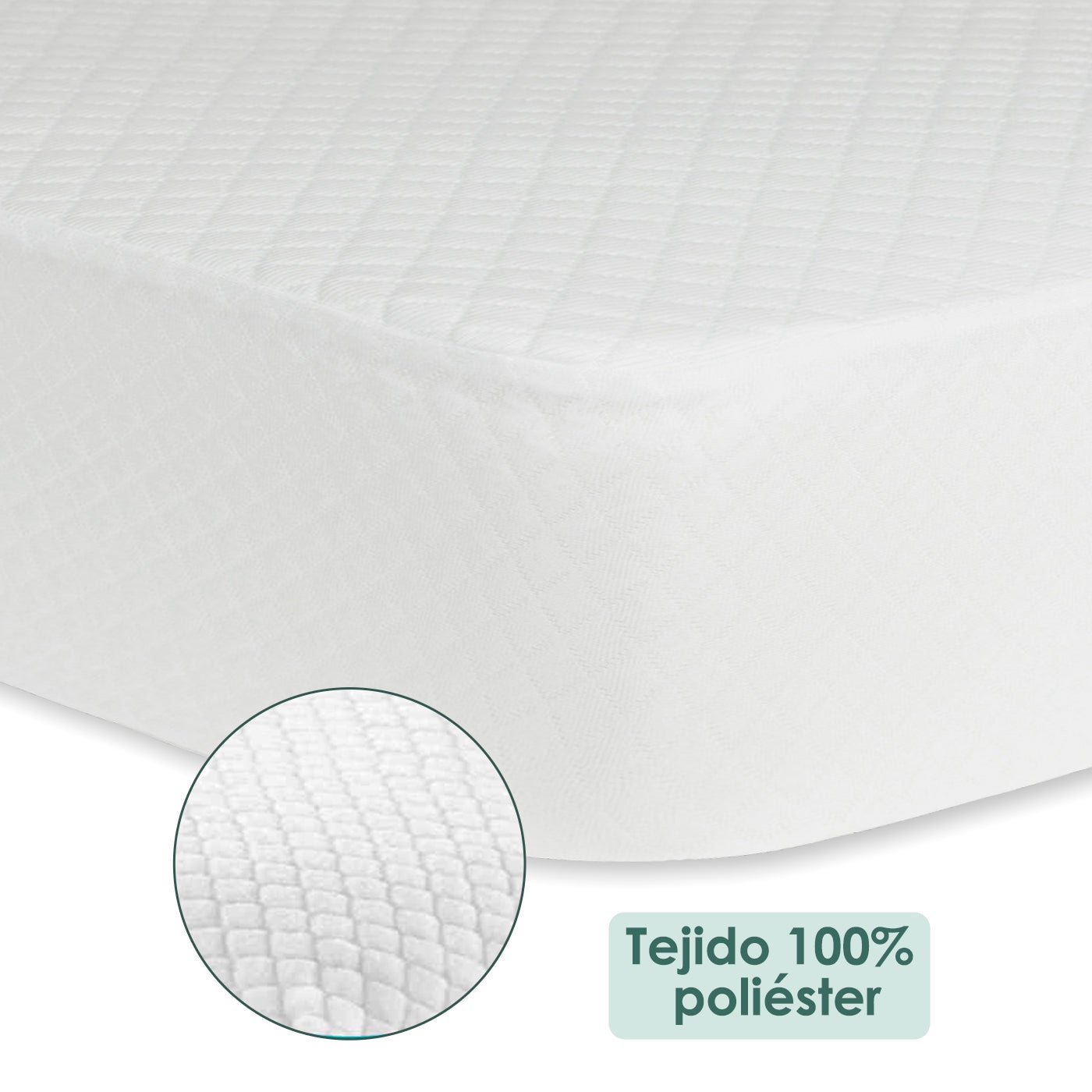 HOME MERCURY - Protetor de colchão 100% poliéster felpudo, tratamento antiácaros, respirável, adaptável a todas as alturas. (Cama 135) - 3