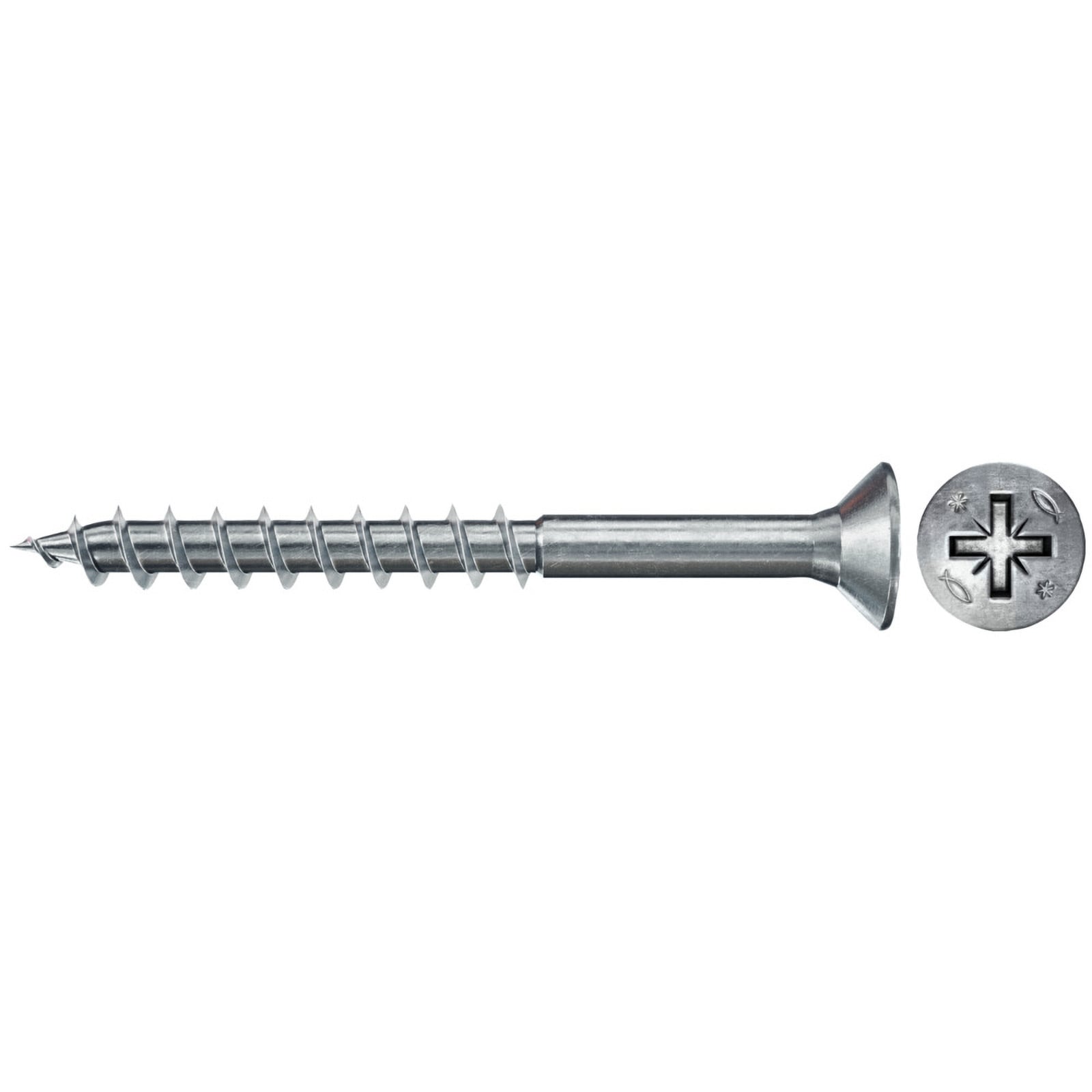 Fischer 670052 Power-Fast-II-1, Filettatura parziale Pozi, 3,0x45