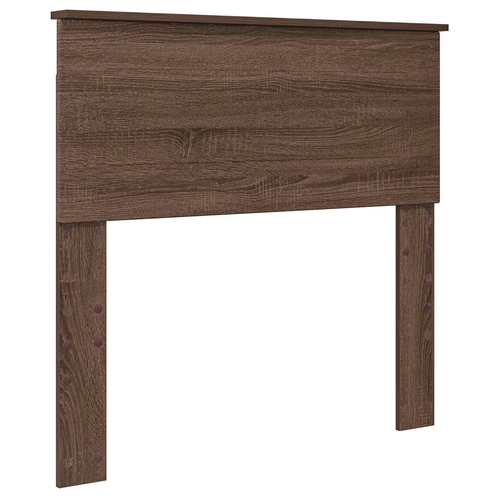 Lit coffre chêne brun 75 x 190 cm panneau de bois - 7