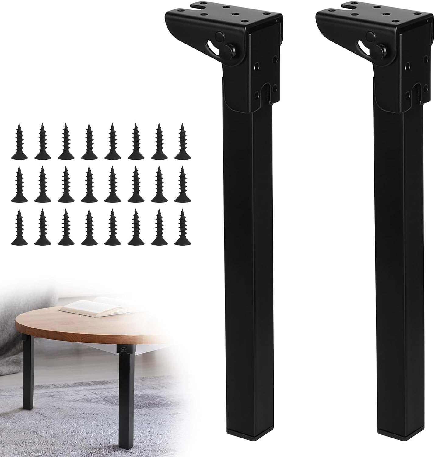 Set de 2 picioare de masă pliabile practice, picioare de dulap 30 cm, picioare de susținere pliabile, picioare de schimb 2buc