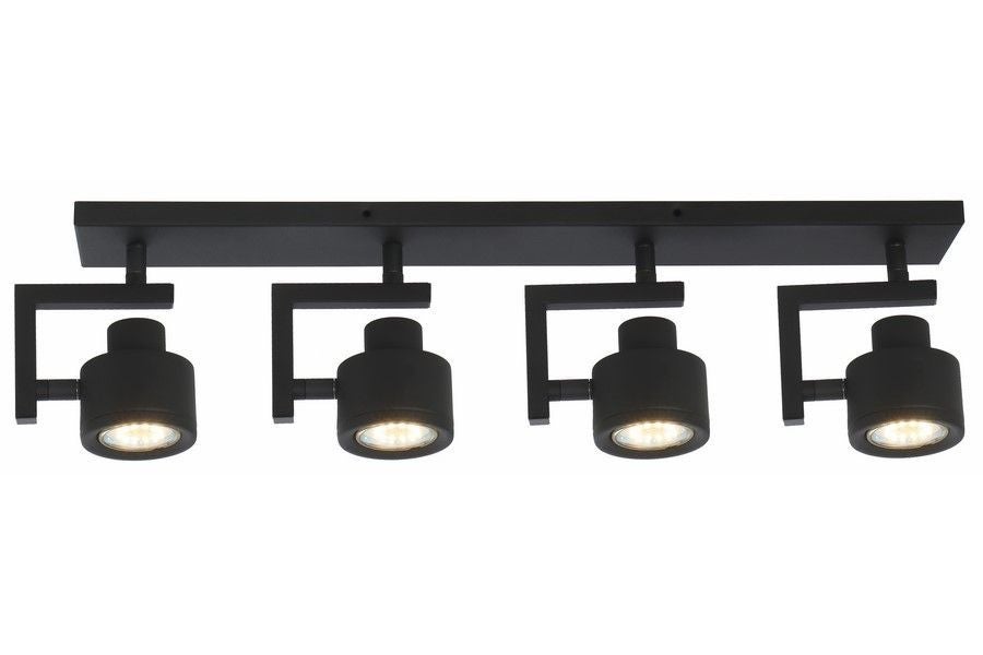 Reflektor sufitowy spot natynkowy Alenis 2 czarny 4xGU10x50W wym: 15 x 57 x 8 cm metal Reality