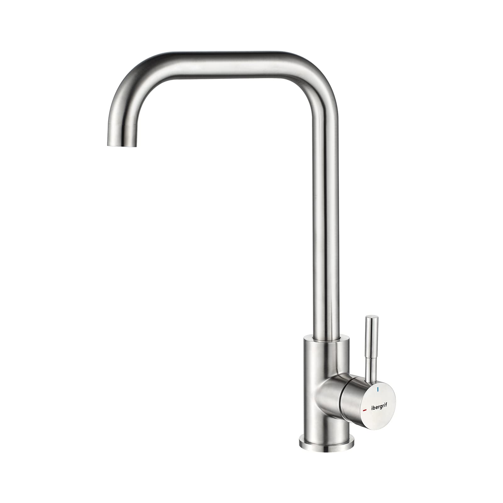 Ibergrif Grifo Ibergrif Caño Alto, Acero Inoxidable, Monomando