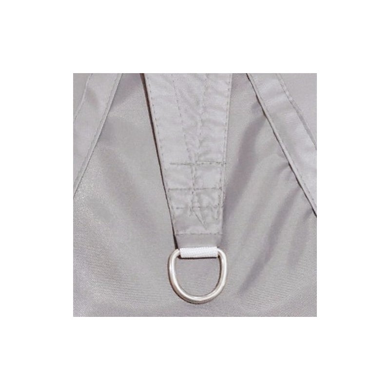 Wodoodporny trójkątny żagiel przeciwsłoneczny w kolorze szarym żagiel ogrodowy markiza chroniąca przed słońcem i promieniowaniem UV z akcesoriami