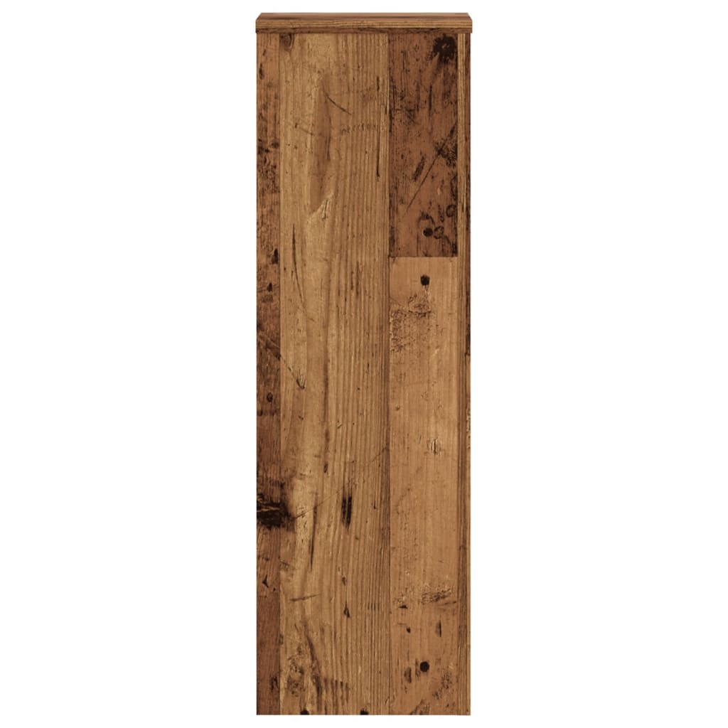 Supports pour plantes 2 pièces bois vieilli en panneau de bois - 6