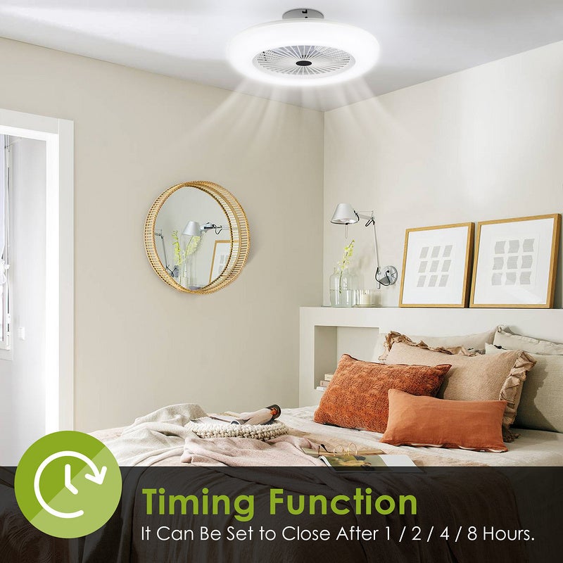 Ventilatore Da Soffitto Con Luce LED E Telecomando – Diametro 132 Cm, 6 Velocità, Motore DC Silenzioso, Regolabile E Reversibile, Per Interni