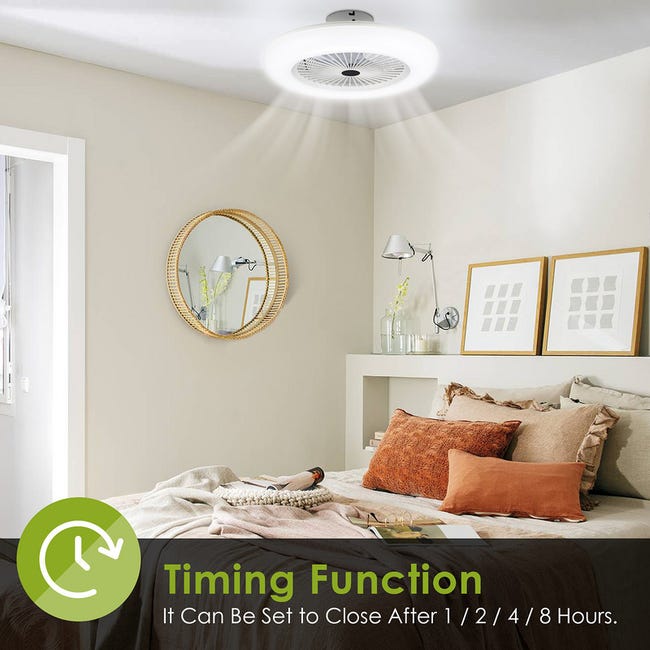 Ventilatore Da Soffitto Con Luce LED E Telecomando – Diametro 132 Cm, 6 Velocità, Motore DC Silenzioso, Regolabile E Reversibile, Per Interni