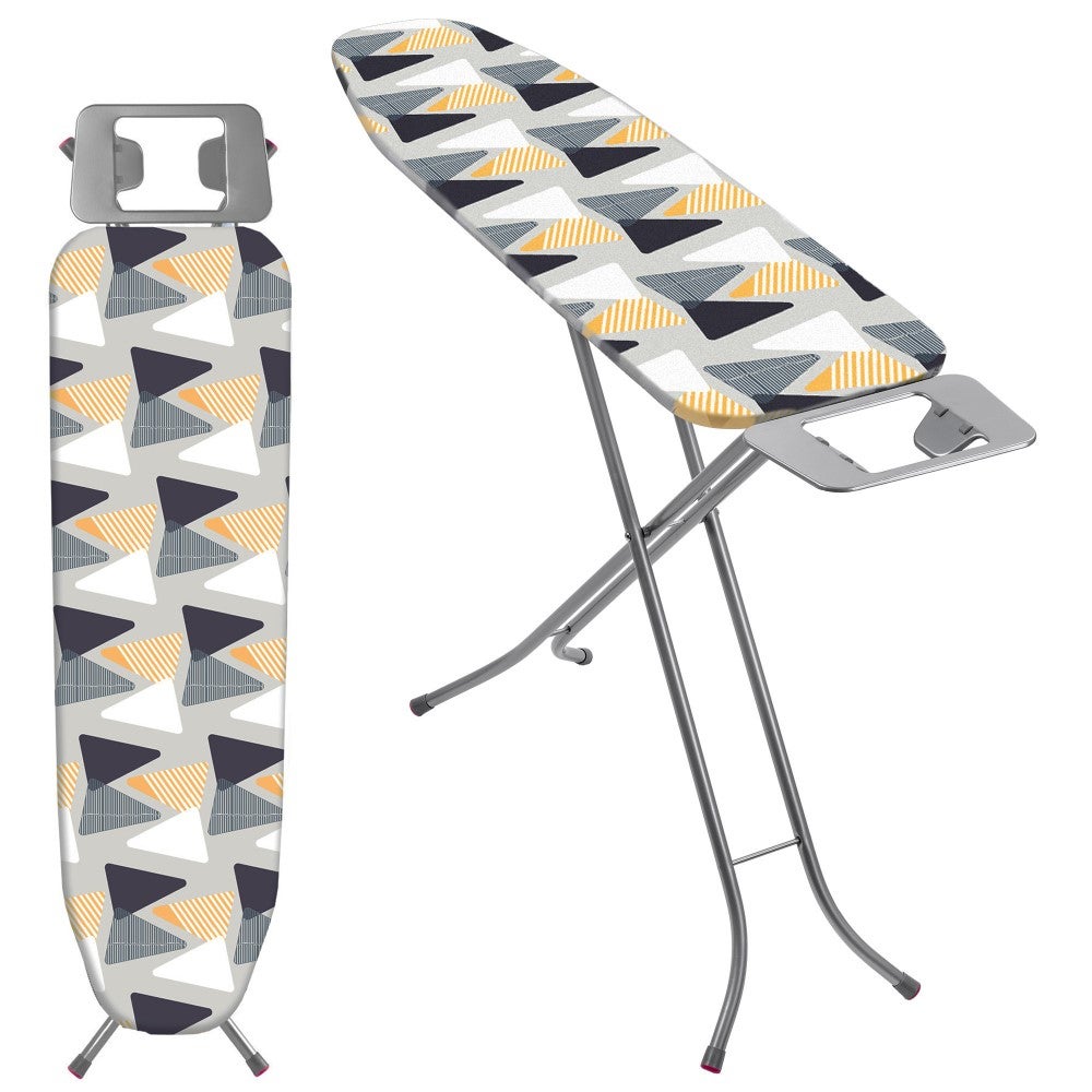 DESKA DO PRASOWANIA 114x34cm SKŁADANA Z UCHWYTEM NA ŻELAZKO LEKKA STABILNA