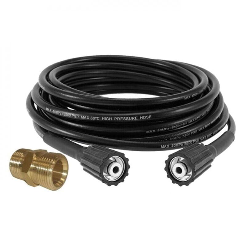 Zamienny wąż przedłużający do myjki wysokociśnieniowej, 50 stóp 5800Psi z adapterem wysokiej mocy, wąż z gumy PVC