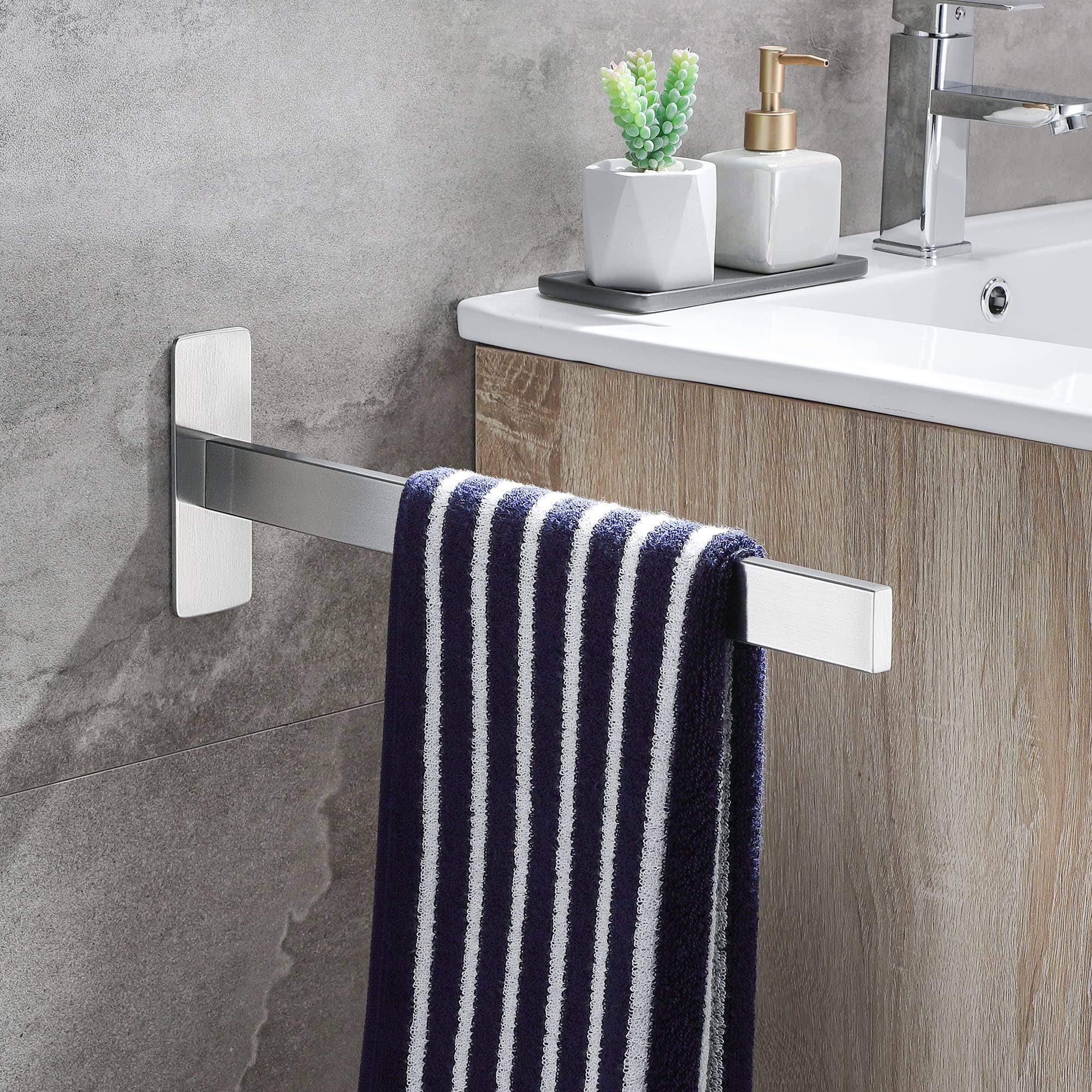 Portasciugamani Doppio Da Parete In Acciaio Inox 304 - 38,5 Cm, Design Moderno Per Bagno E Cucina - Foto 3