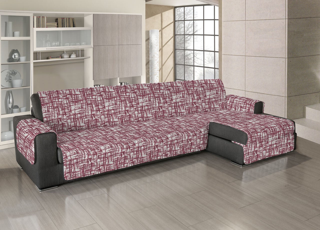 Copridivano Trapuntato 2 Posti Antimacchia – Fantasia Cuori Appesi, Rosso, 120-125 Cm, Made In Italy Con Retro Antiscivolo - 4