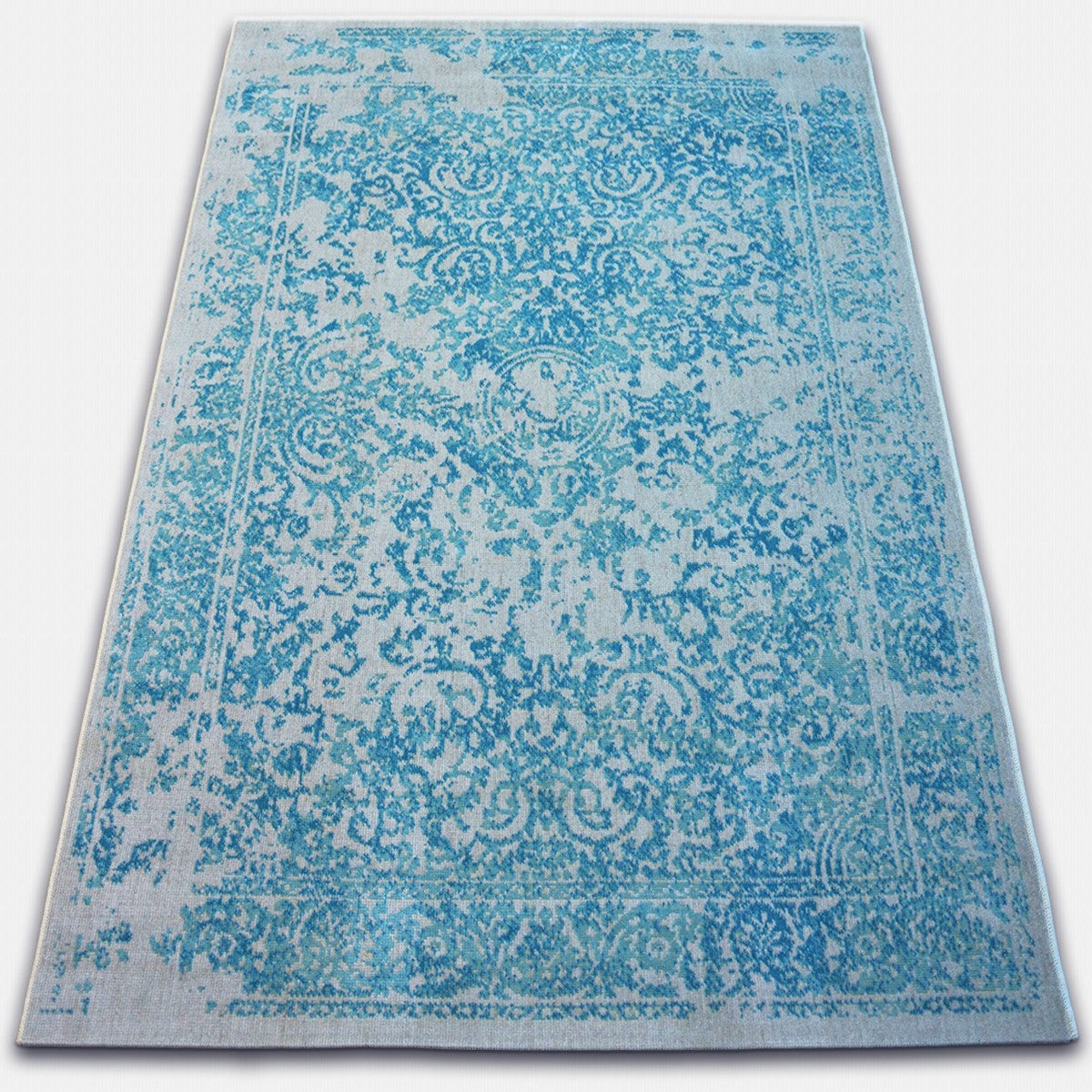 Dywan Vintage 22208/054 turkus / krem rozeta klasyczny 140x200 cm