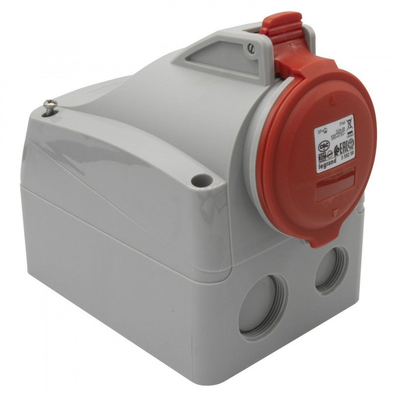 Prise saillie P17 - 380/415 V - 32A - 3P+T - IP 44 - 3