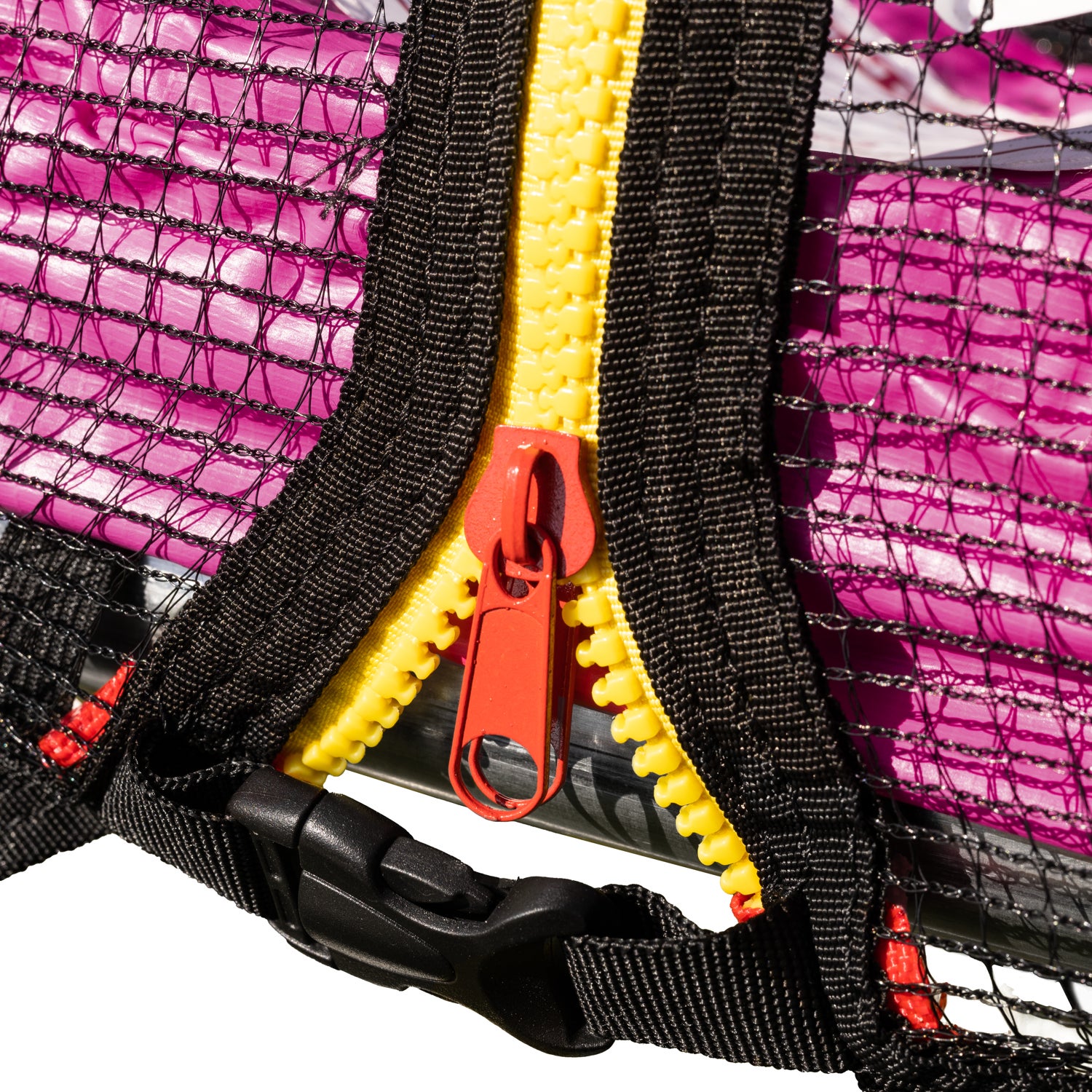 Pacote Premium Trampolim 180cm reversível rosa / cinza CAIRNS + rede, escada, cobertura e kit de ancoragem - 4