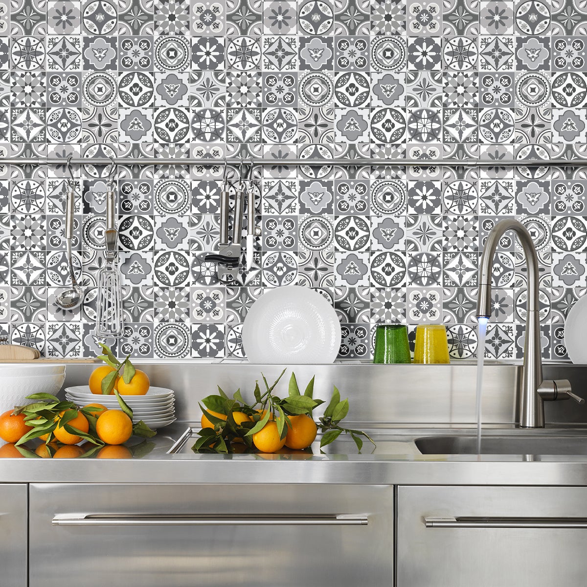 24 adesivi piastrelle di cemento azulejos arcangel - Sticker adesivo - adesivi murali - 24stickers15x15cm - 3