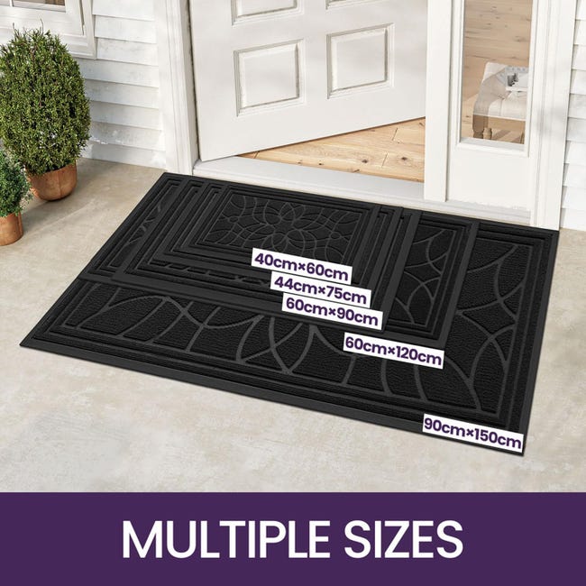 Tapis De Sol Porte Entrée & Paillasson Interieur Ou Extérieur & Rectangulaire 40 X 60 Cm Anthracite Décoration&667506 - Maison