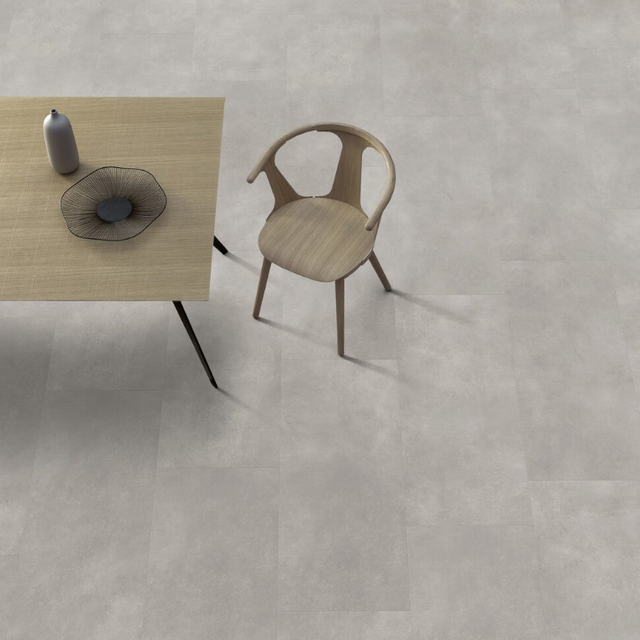 Dalle de sol PVC clipsable effet béton pepper taupe GERFLOR Senso Clic