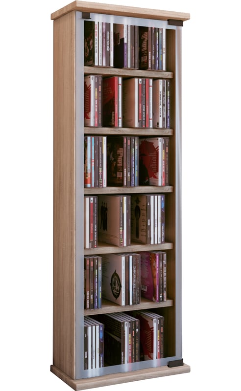 Płyta CD / DVD Media Shelf Classic Dąb Sonoma (Sägerau) W. 92 x S. 31 x G. 18 cm