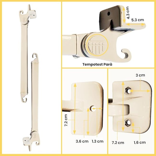TENDEEVOLUTION Coppia di Braccetti per Tende da Sole per Balcone, da 50 e 70 cm in TENDEEVOLUTION Coppia di Braccetti per Tende da Sole per Balcone, da 50 e 70 cm in