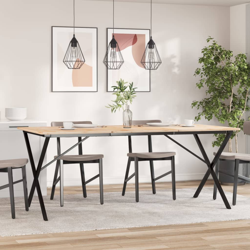 Pernas para mesa de jantar X estrutura em aço 160x80x73 cm - COMFORTXL - 3