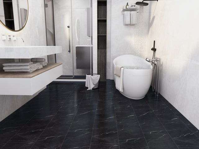 CONTESSE - Dalle PVC Clipsable - MARBRE NOIR - Ep. 5,5 mm - marbre