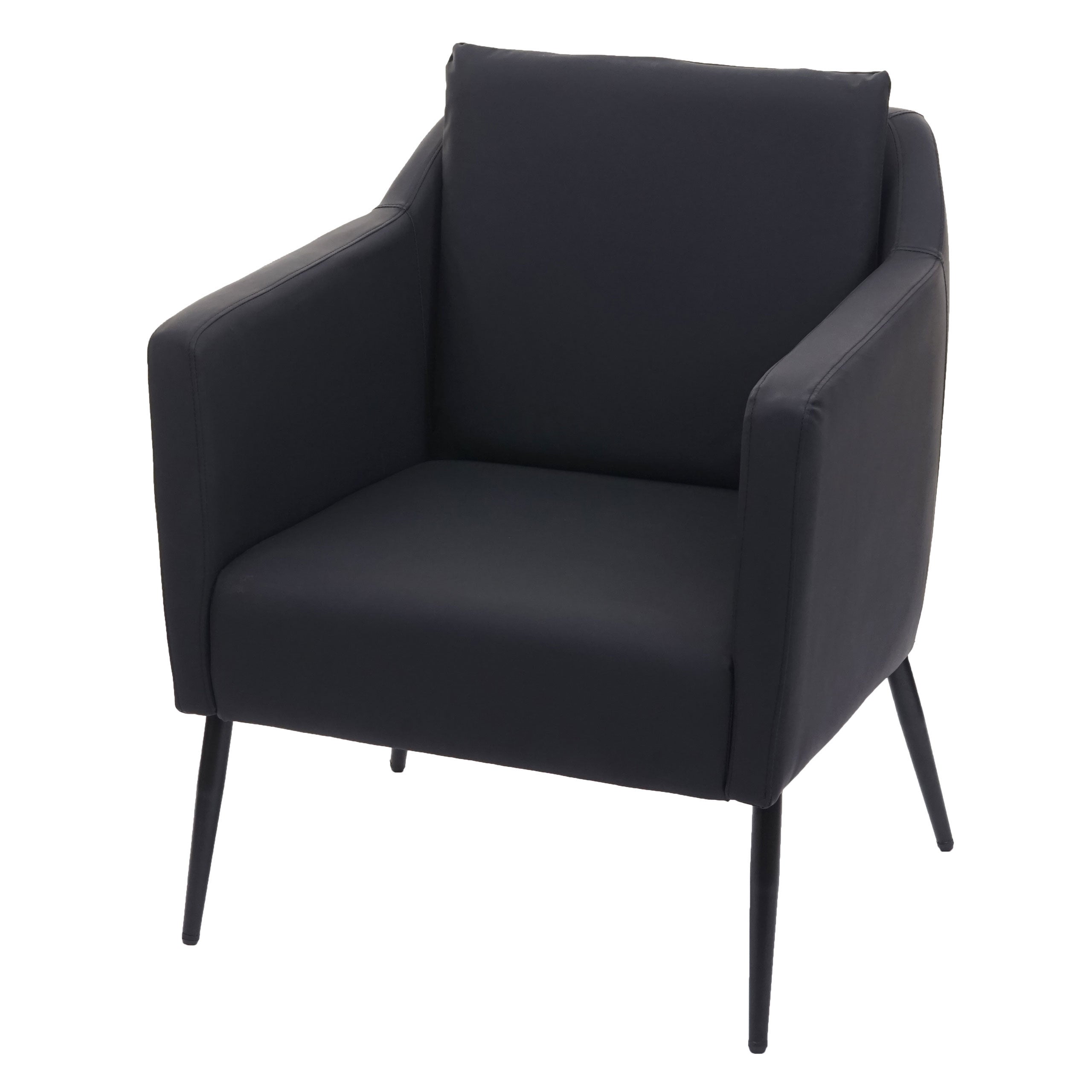 Sillón lounge hwc-h93a, sillón cocktail sillón reclinable ~ polipiel negro