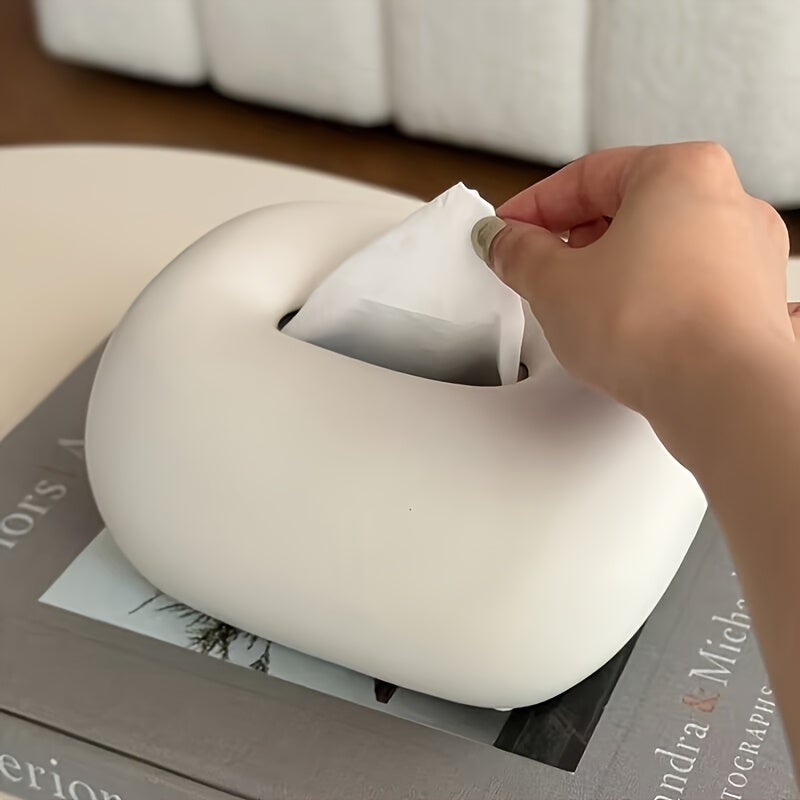 1 minimalistyczne białe ceramiczne pudełko na chusteczki | Eleganckie i praktyczne przechowywanie | Idealne do nowoczesnych wnętrz, doskonały prezent