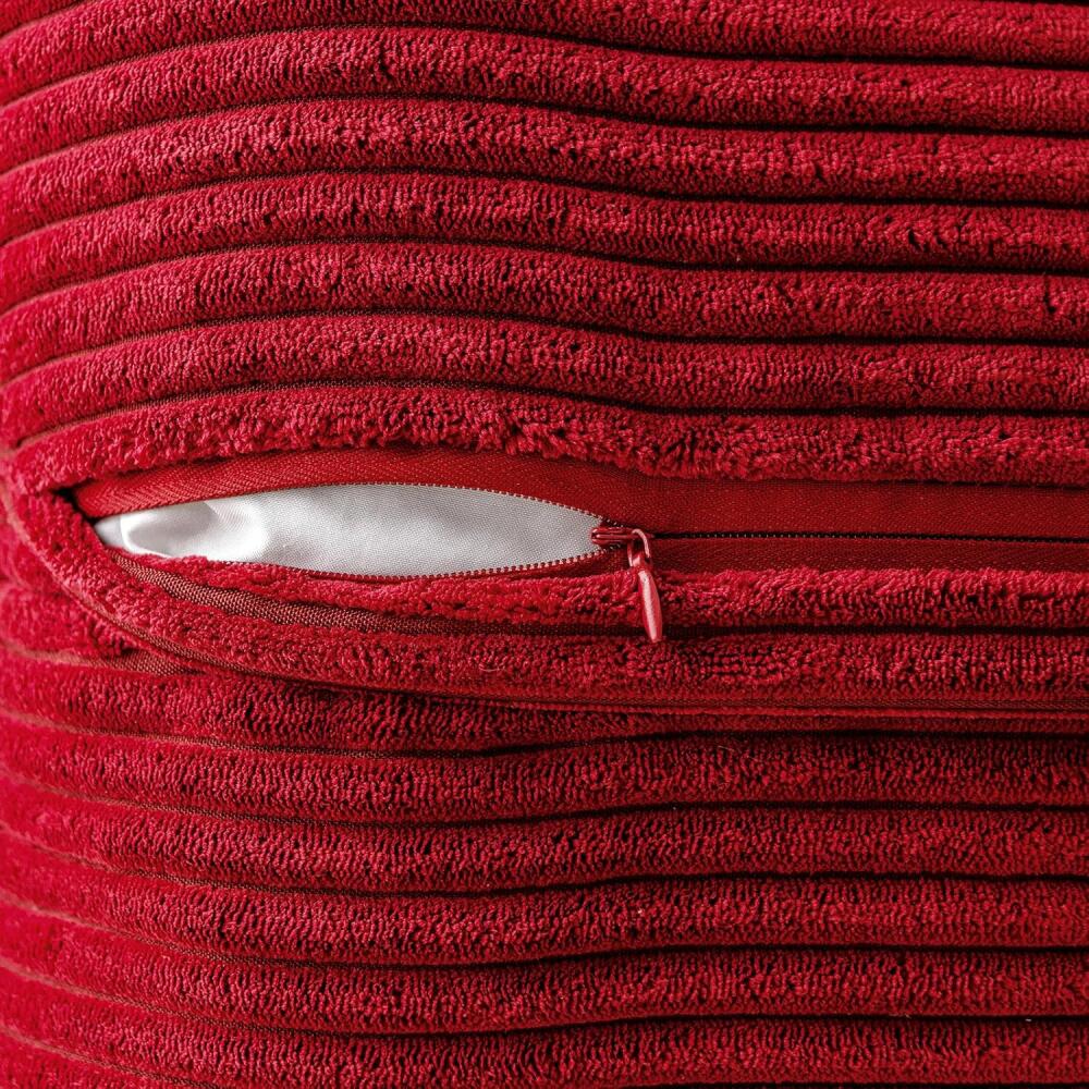 Housses de coussin décoratives pour canapé-lit, salon, 40 x 40cm, lot de 2, coussins décoratifs rouge style bohème, taies d'oreiller en velours côtelé - 3