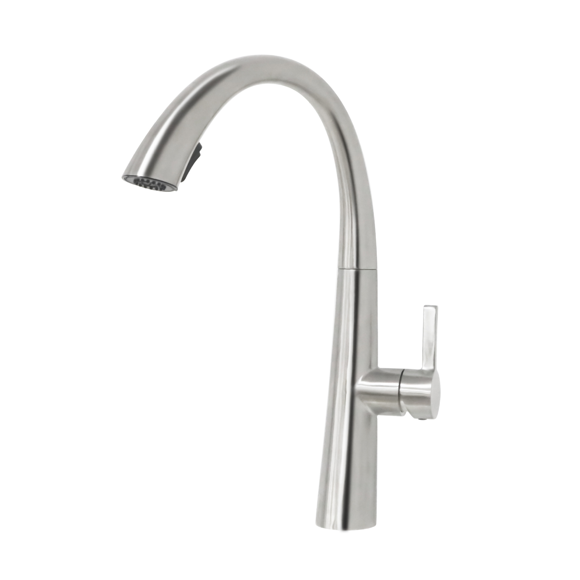 Wyciągana bateria kuchenna, stal nierdzewna, obrotowa 360°, bateria kuchenna z ciepłą i zimną wodą, szczotkowana