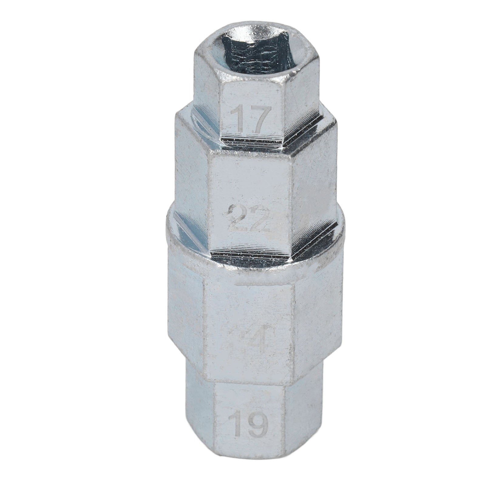 Klucz do demontażu osi koła przedniego, sześciokątny, 17, 19, 22, 24 mm, srebrny