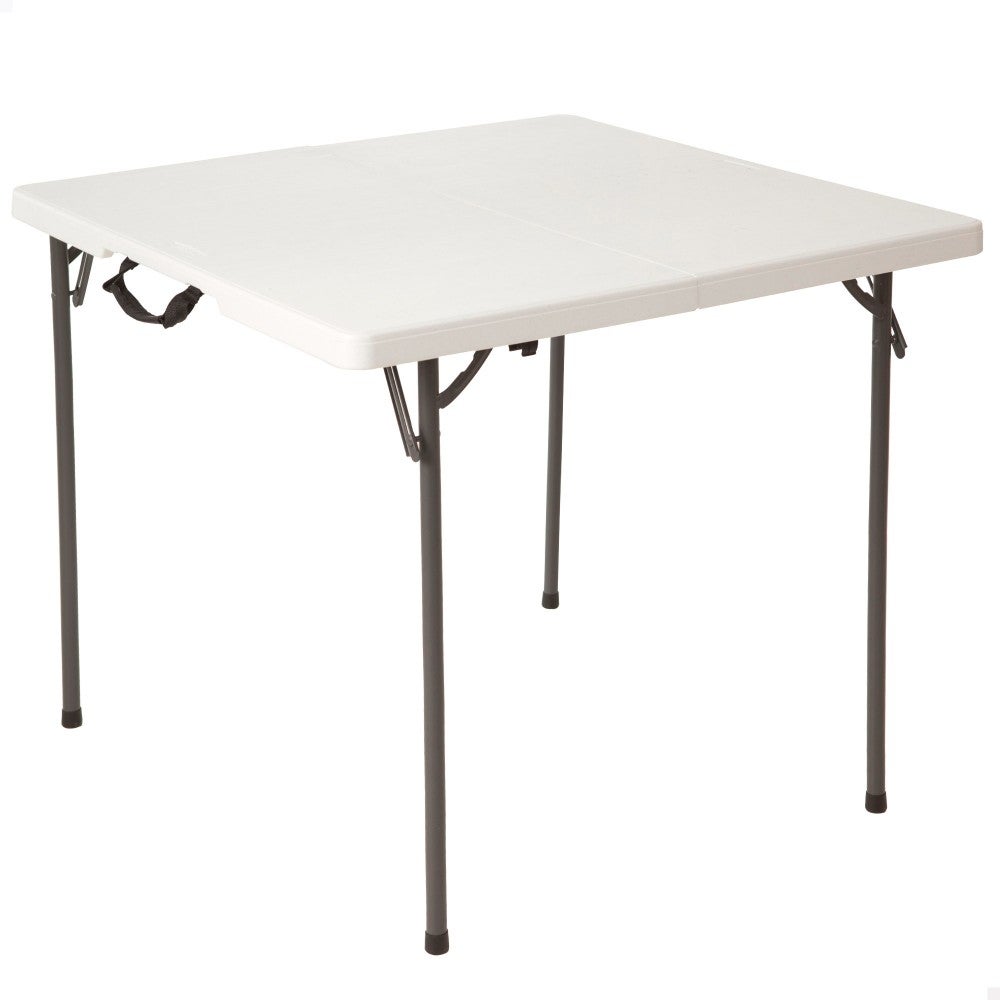 Mesa cuadrada plegable blanco lifetime 86x86x74 cm