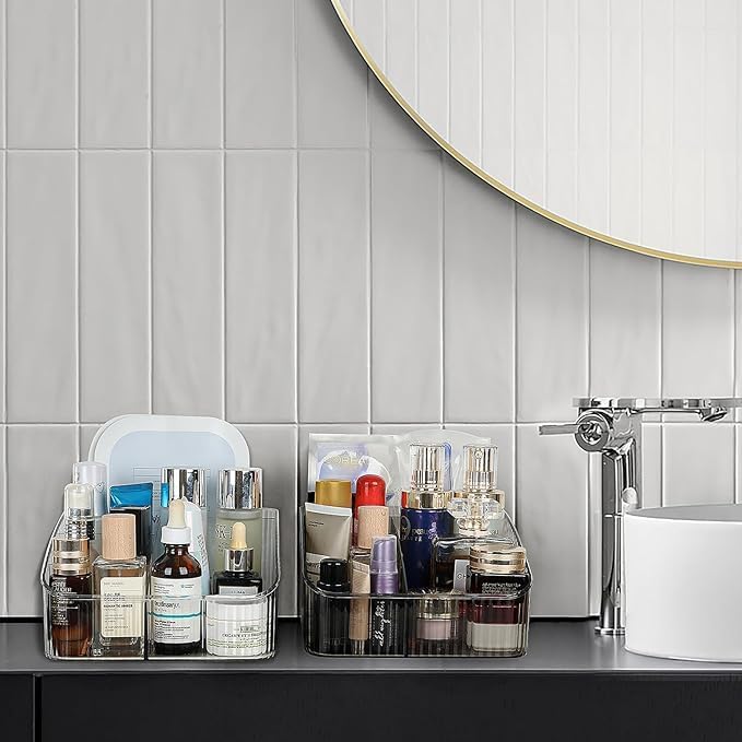 Maquillage Organisateur avec 5 Compartiment Beauté Stockage Maquillage Organisateur pour Le Bureau Armoire Salle de Bain Vanité Comptoirs - 6