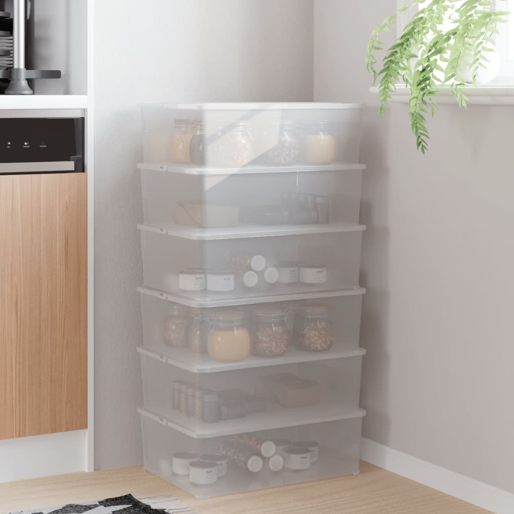 Plastikowe pojemniki do przechowywania, 6 szt, 10L, sztaplowane vidaXL