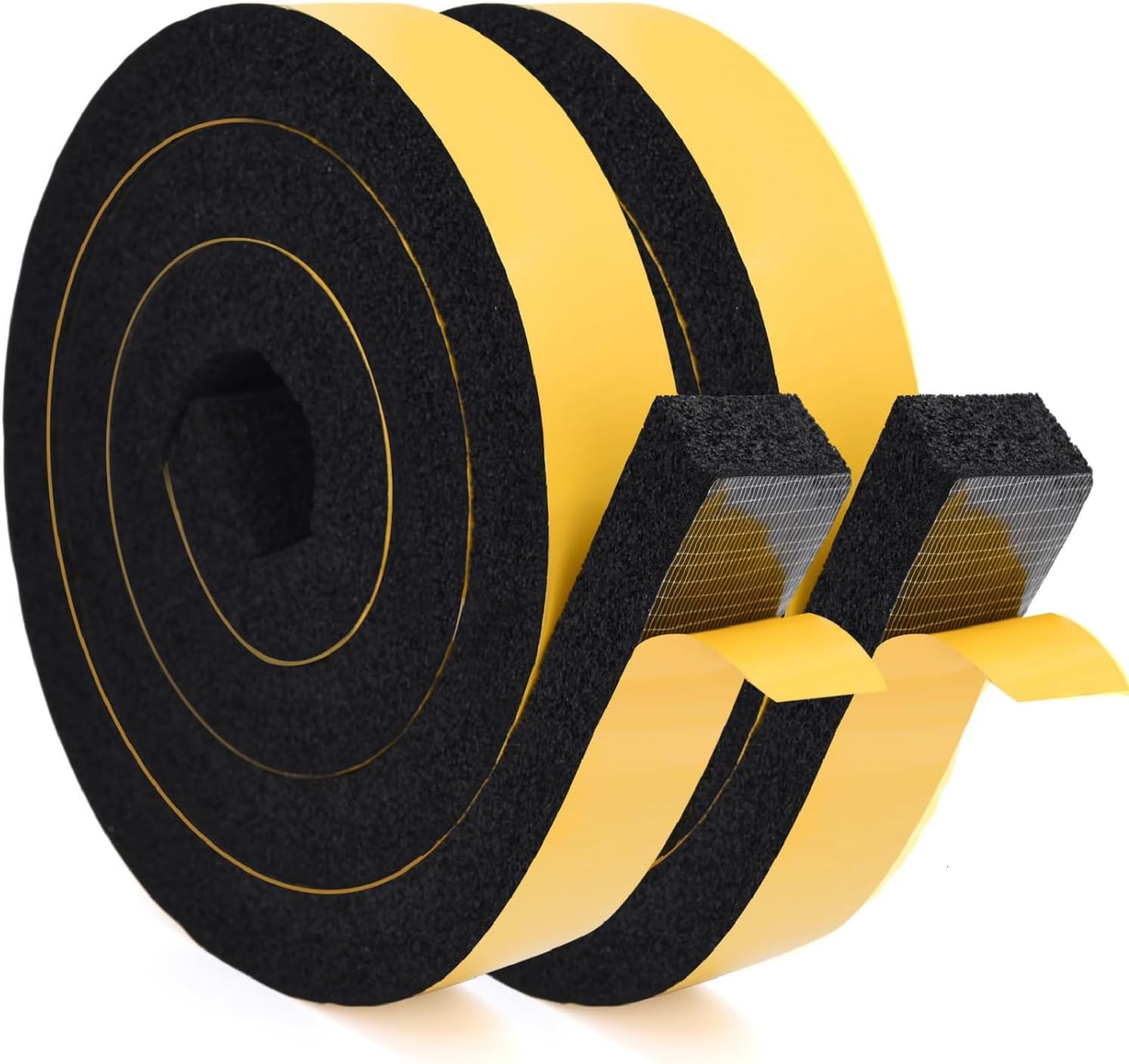 2 rolki taśmy piankowej o długości 200 cm do klimatyzacji okiennej, szerokość 25 mm, grubość 10 mm, do izolacji i uszczelniania
